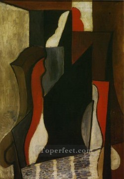 肘掛け椅子に座る人物 1917 年キュビズム パブロ・ピカソ Oil Paintings